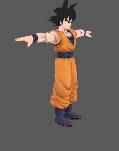 goku 3d model dragon ball character Low-poly 3D model_1
