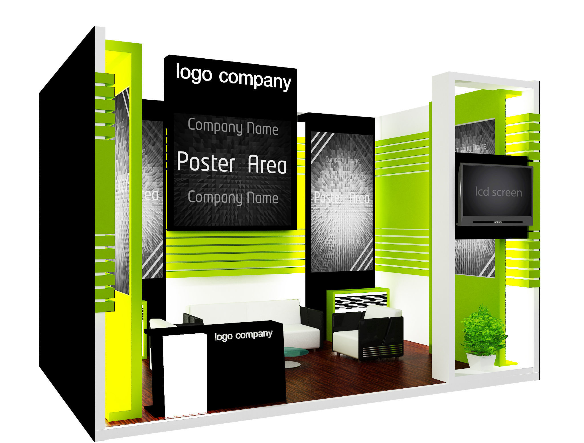 Booth Exhibition Stand a12 3D model_6