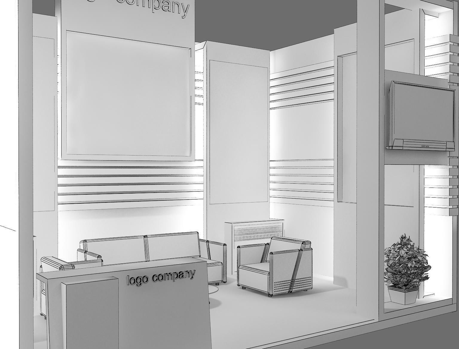 Booth Exhibition Stand a12 3D model_13