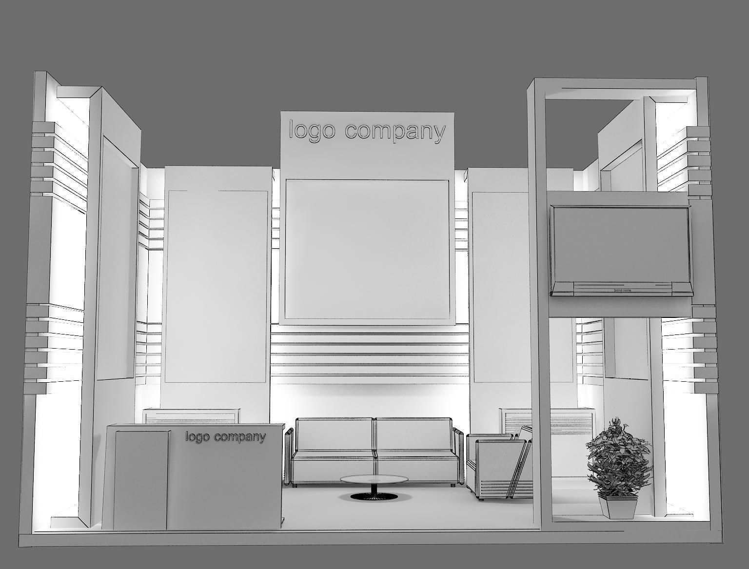 Booth Exhibition Stand a12 3D model_5