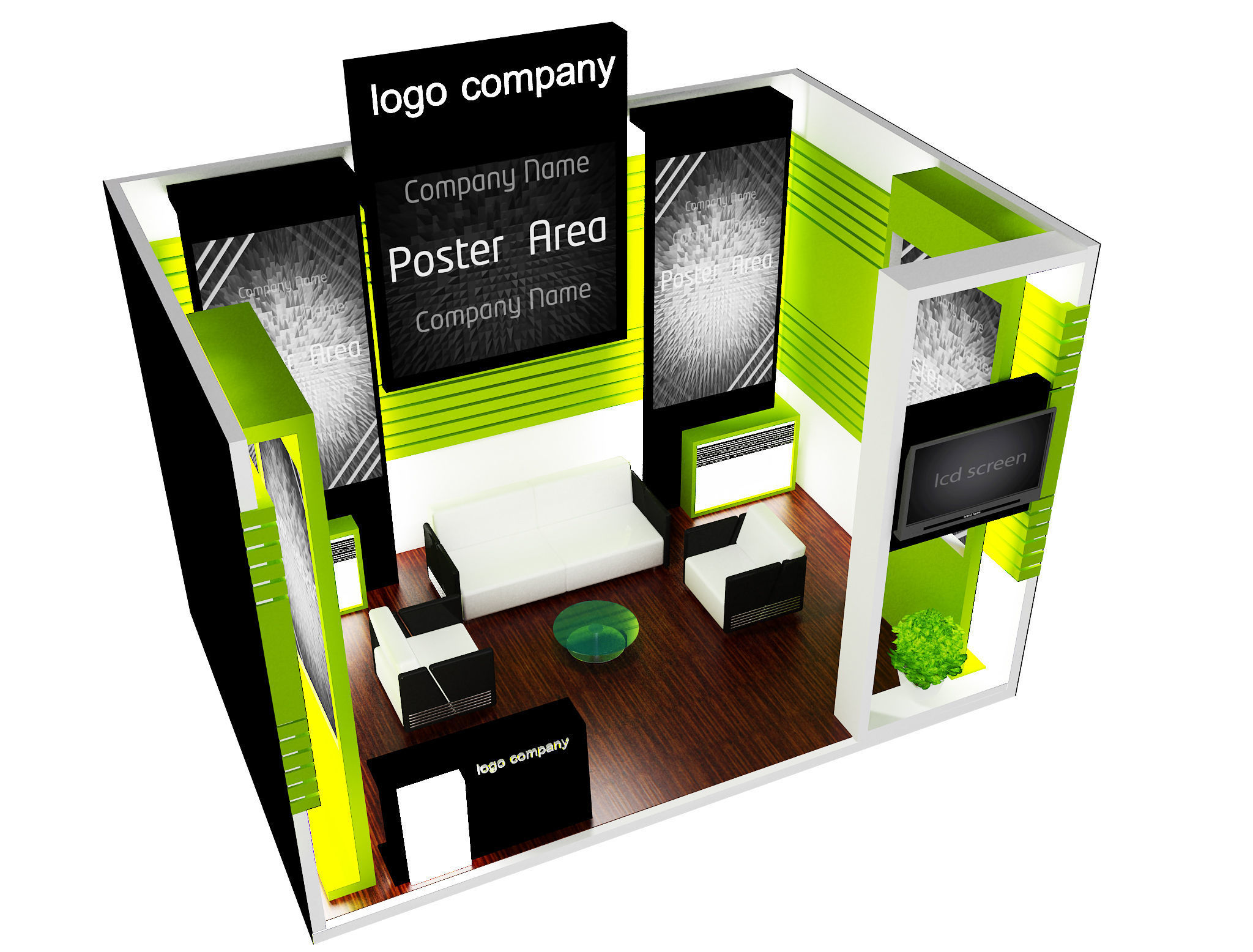 Booth Exhibition Stand a12 3D model_10