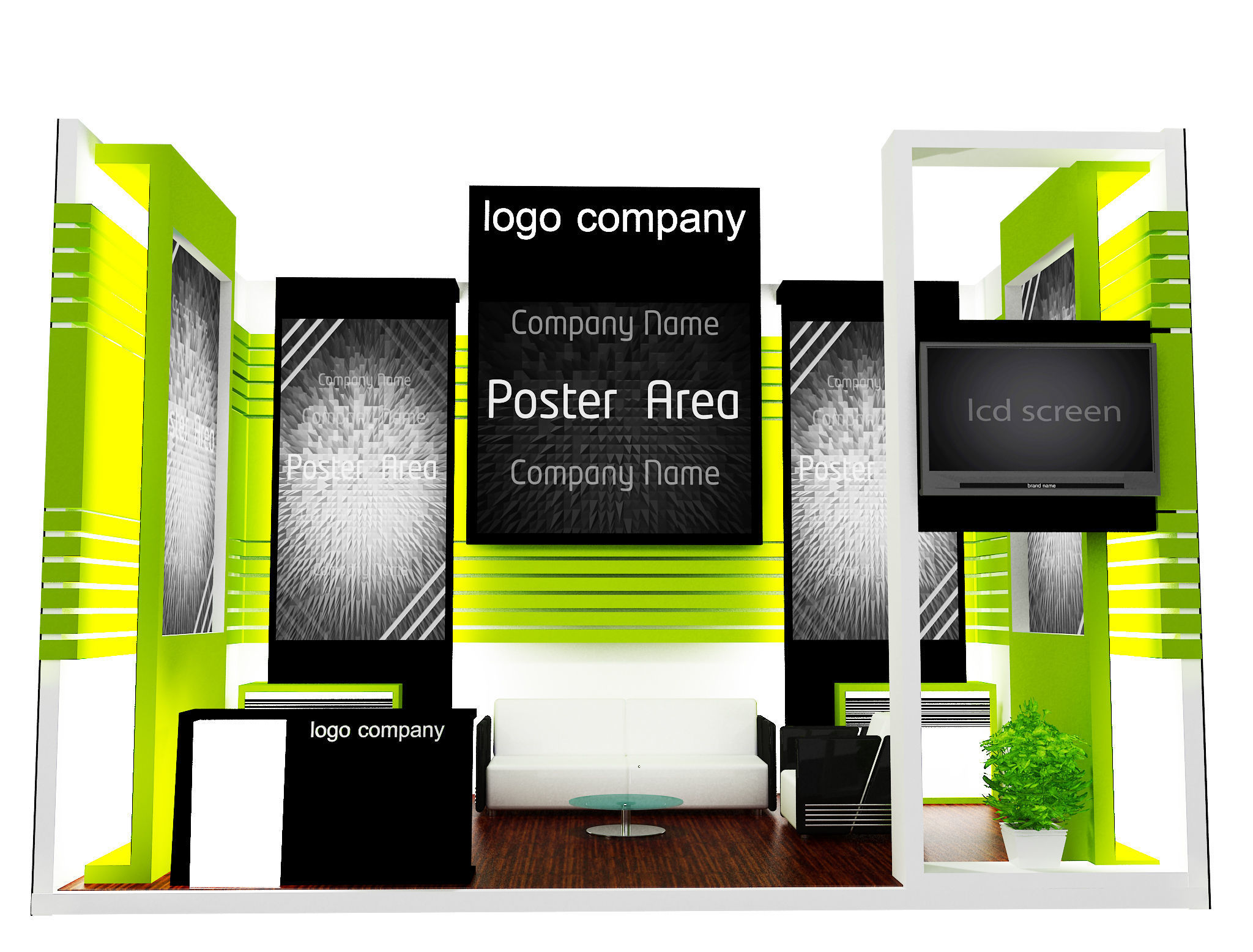 Booth Exhibition Stand a12 3D model_4