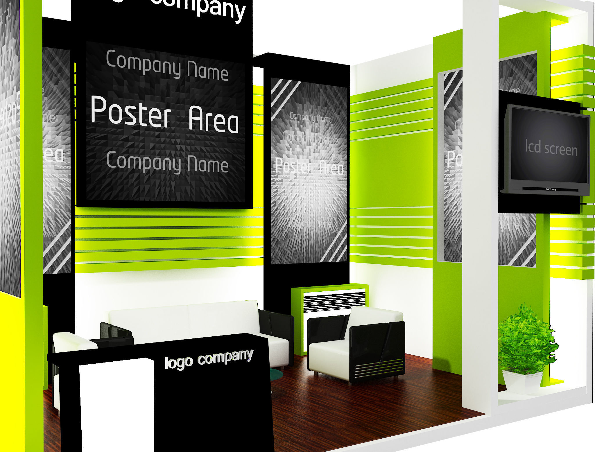 Booth Exhibition Stand a12 3D model_12