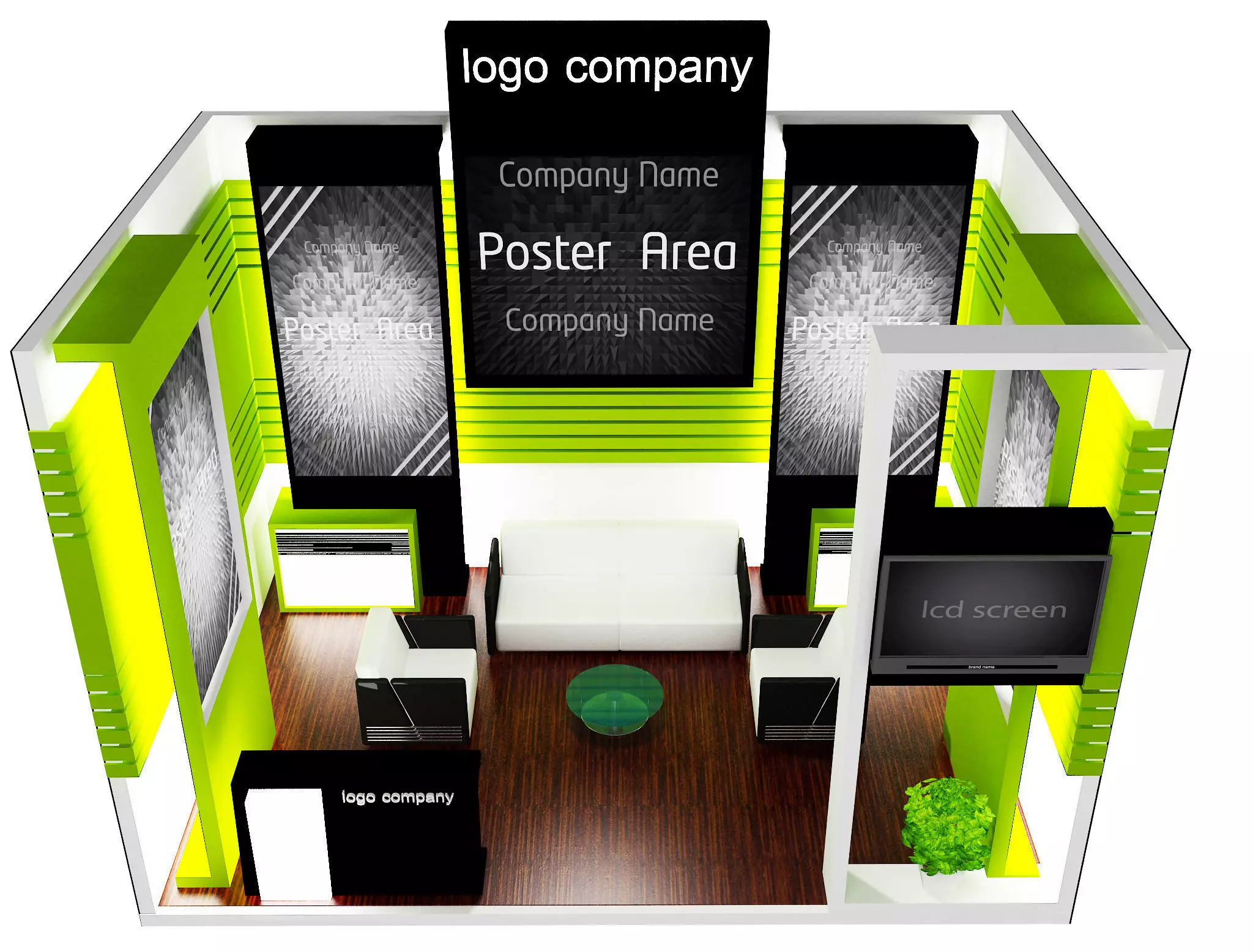 Booth Exhibition Stand a12 3D model_0