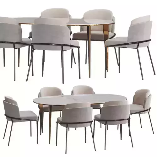 Minotti fil noir dining table 2