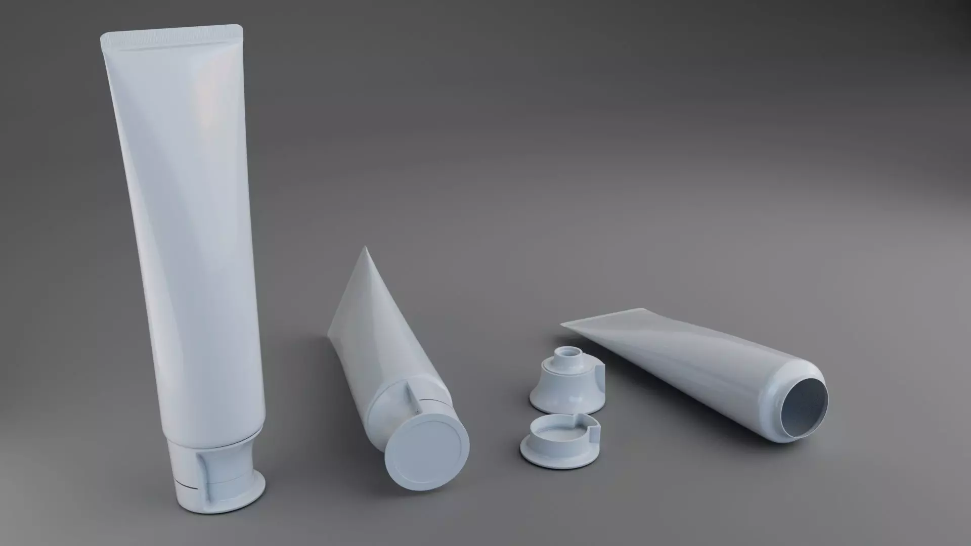Toothpaste plastic bottle 3D model