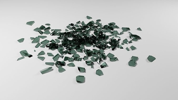 Broken Glass Low-poly 3D model