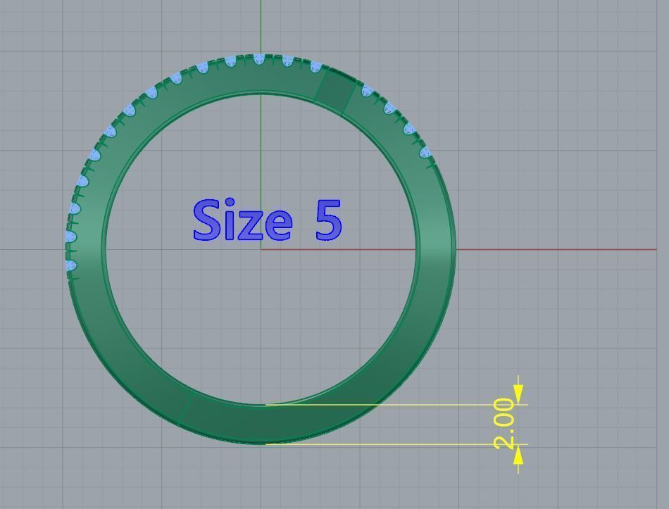 diamond cross band 3D print model_3