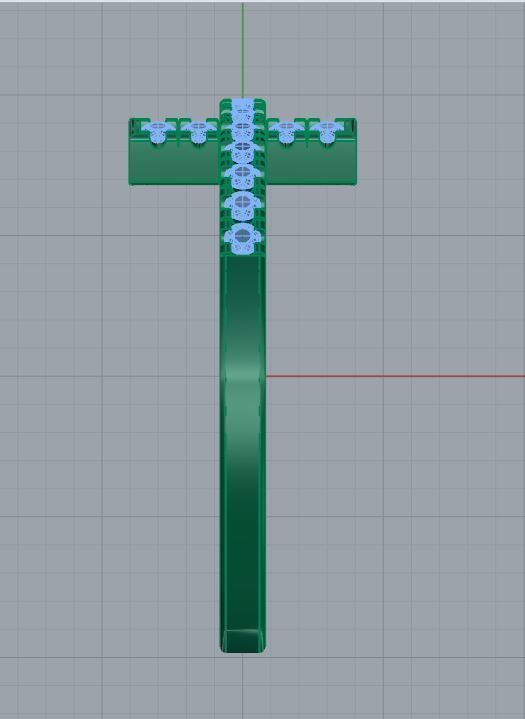 diamond cross band 3D print model_4