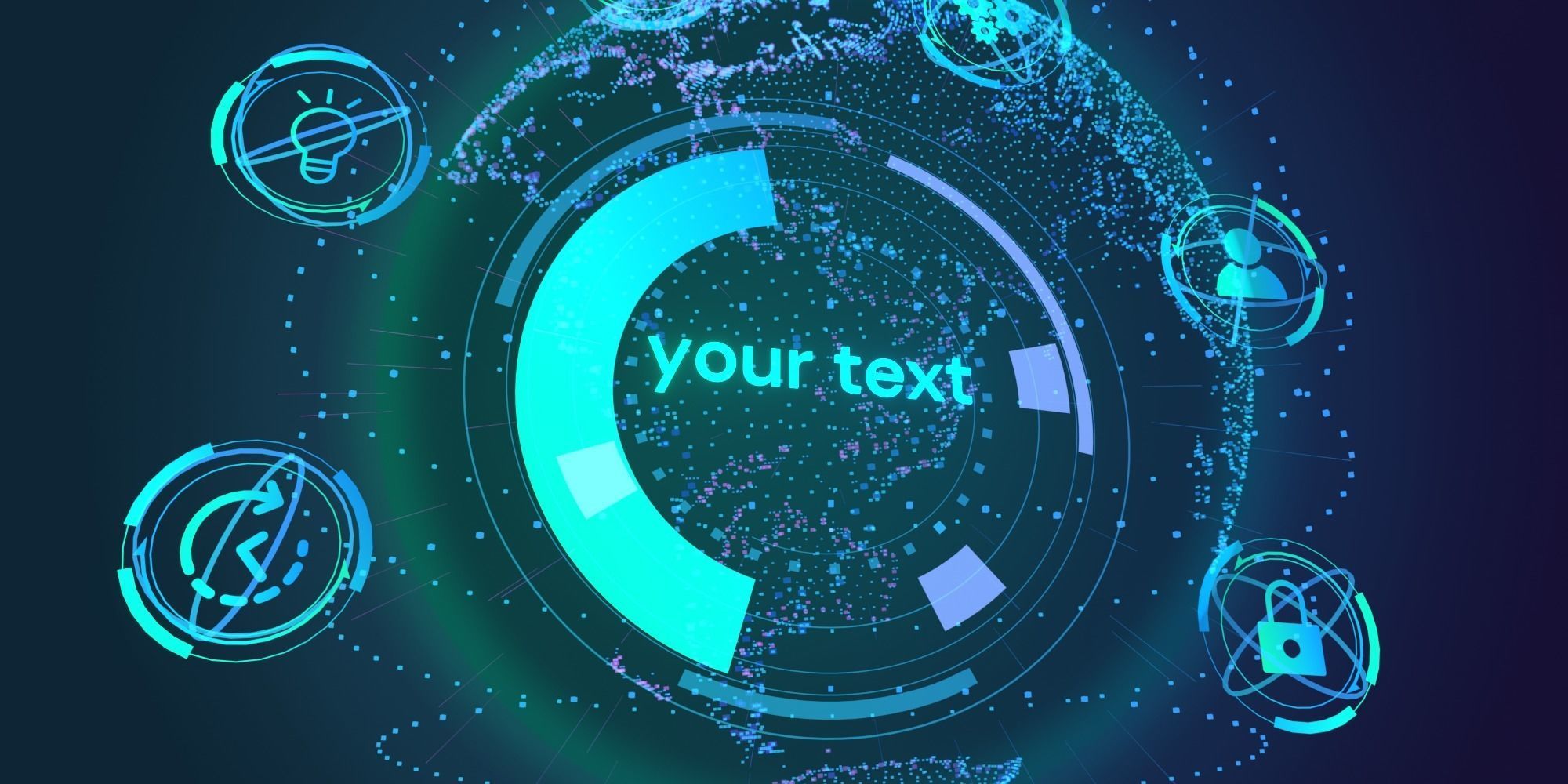 Animated Hologram Planet Earth Sci-Fi HUD Low-poly 3D model_13