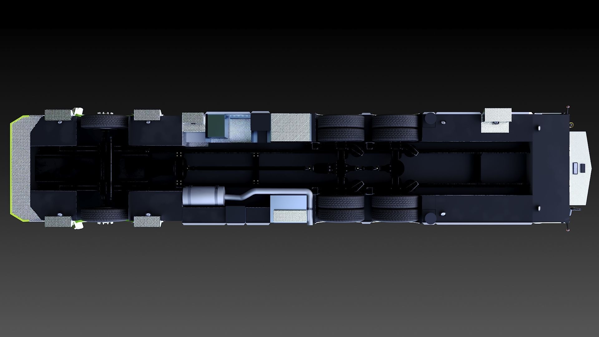 Fire Truck Aerial Platform Miame Dade Low-poly 3D model_12