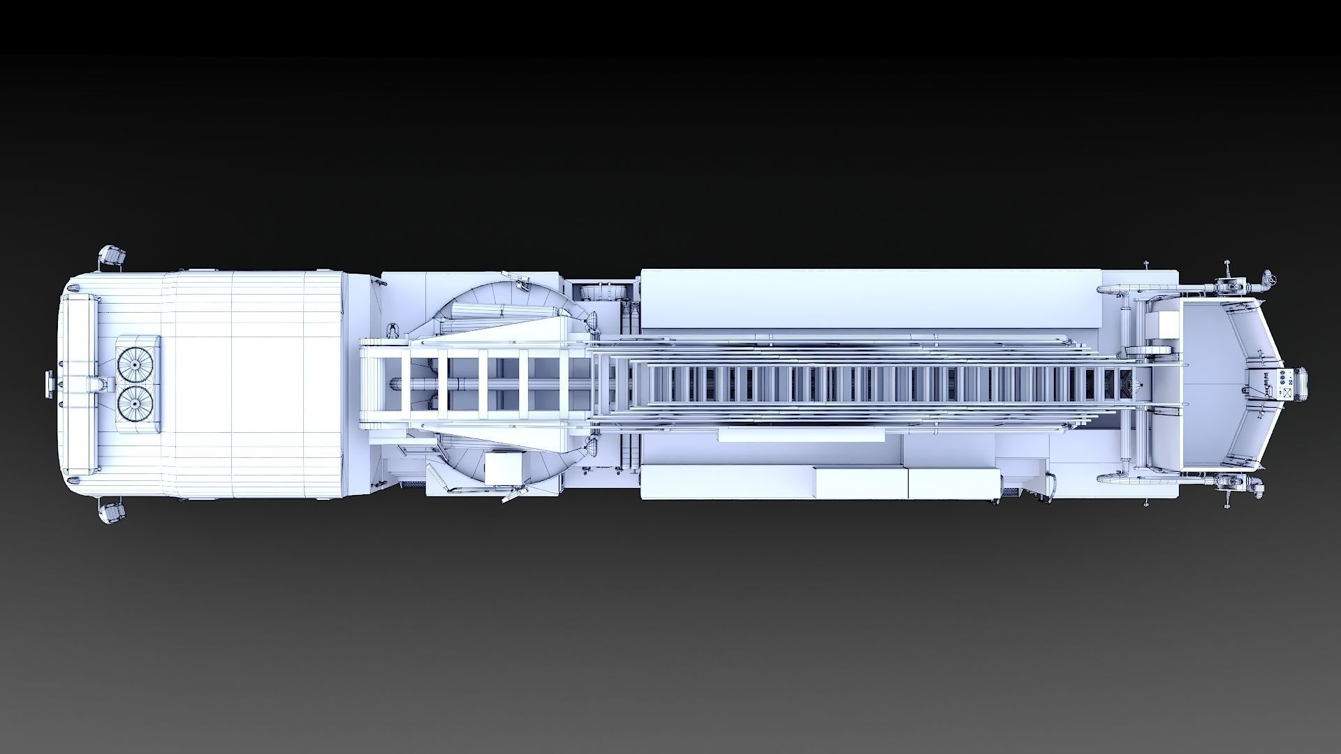 Fire Truck Aerial Platform Miame Dade Low-poly 3D model_48