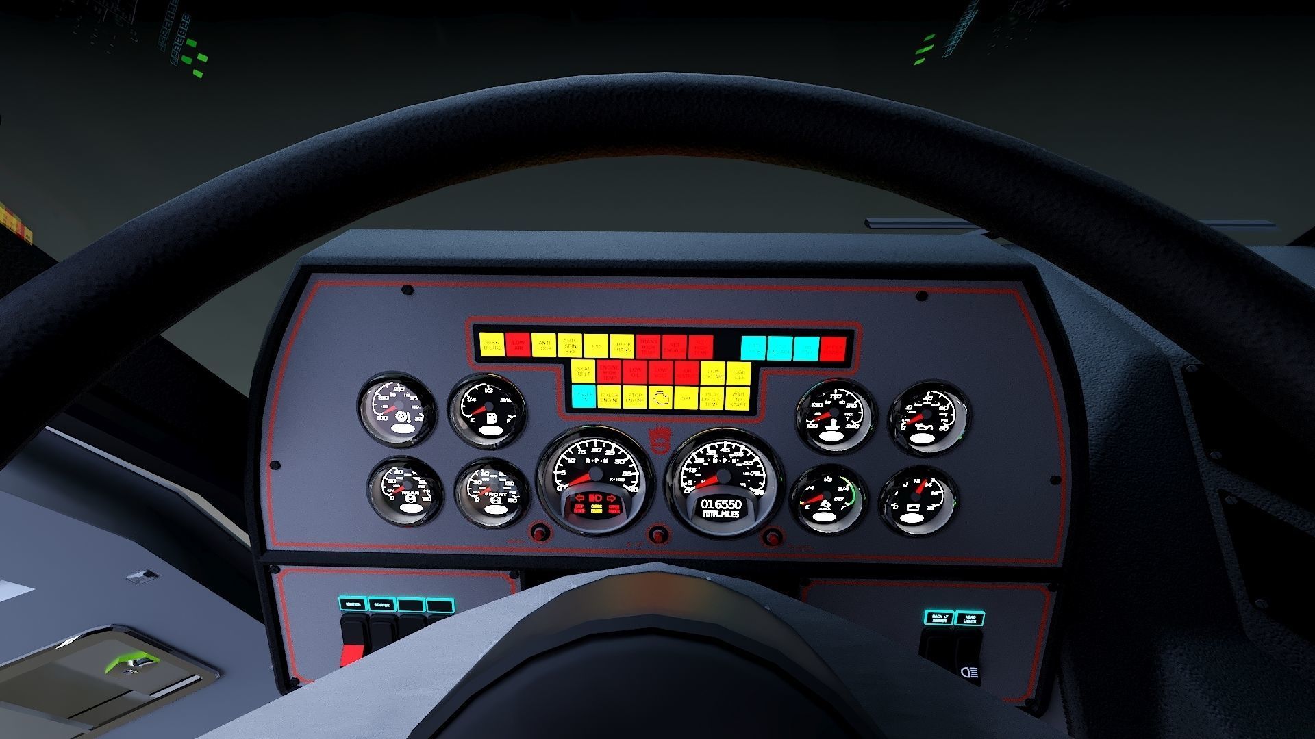 Fire Truck Aerial Platform Miame Dade Low-poly 3D model_24