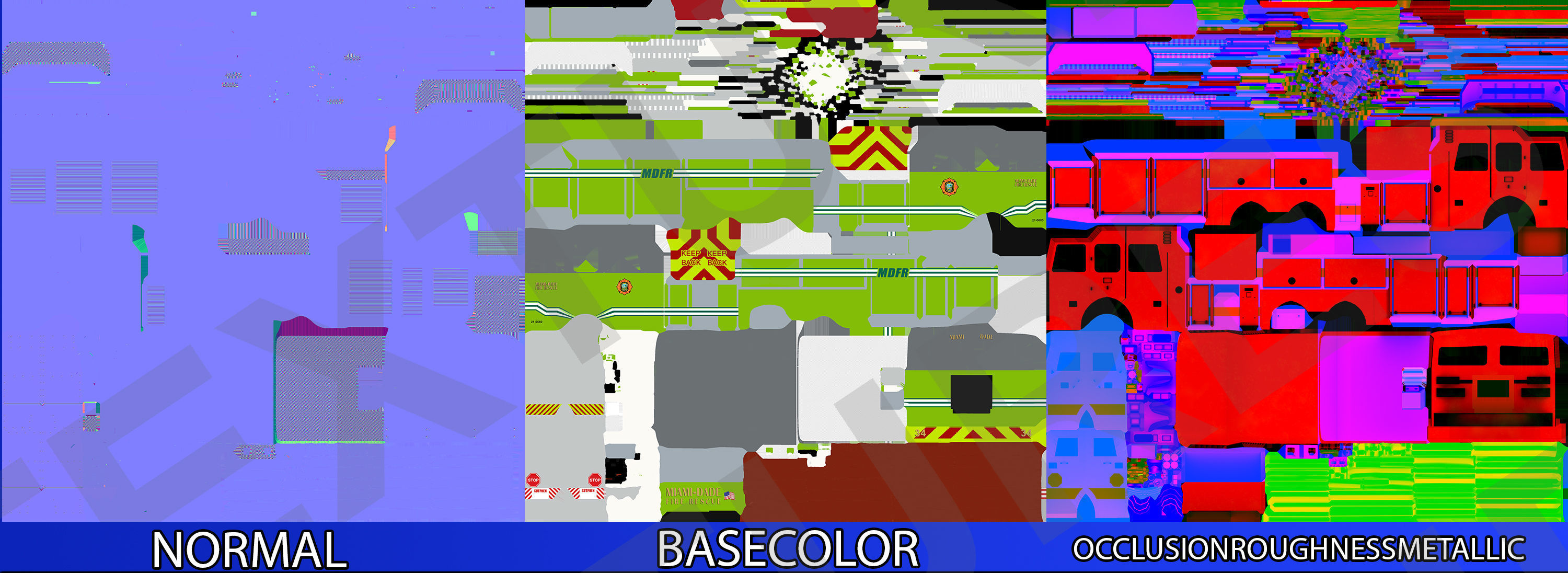 Fire Truck Aerial Platform Miame Dade Low-poly 3D model_56