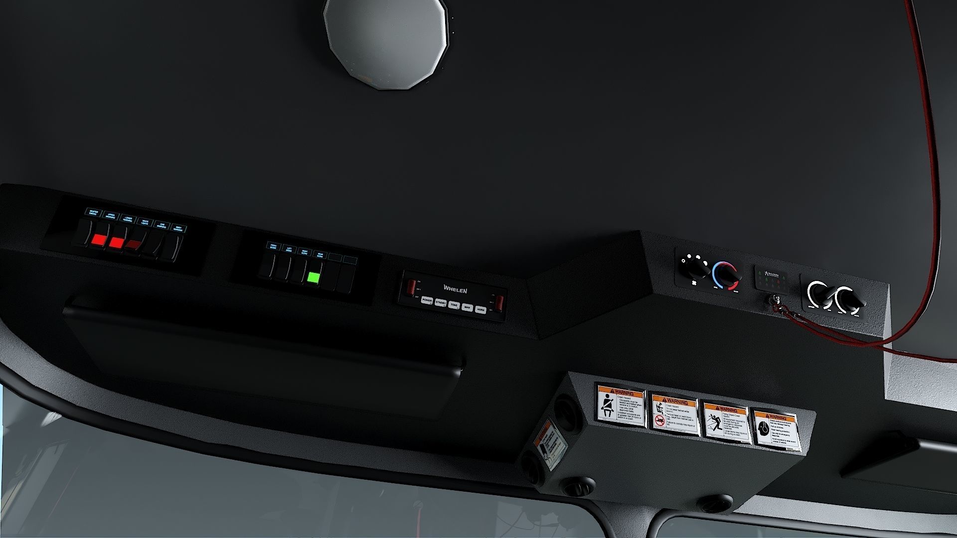 Fire Truck Aerial Platform Miame Dade Low-poly 3D model_25