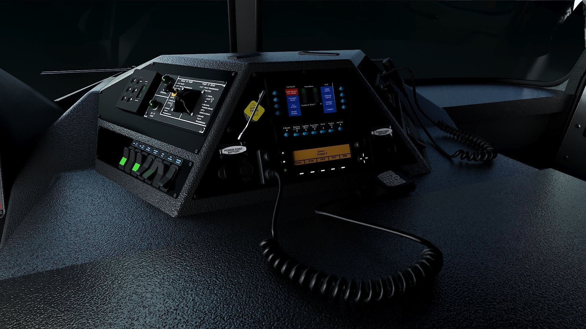 Fire Truck Aerial Platform Miame Dade Low-poly 3D model_26