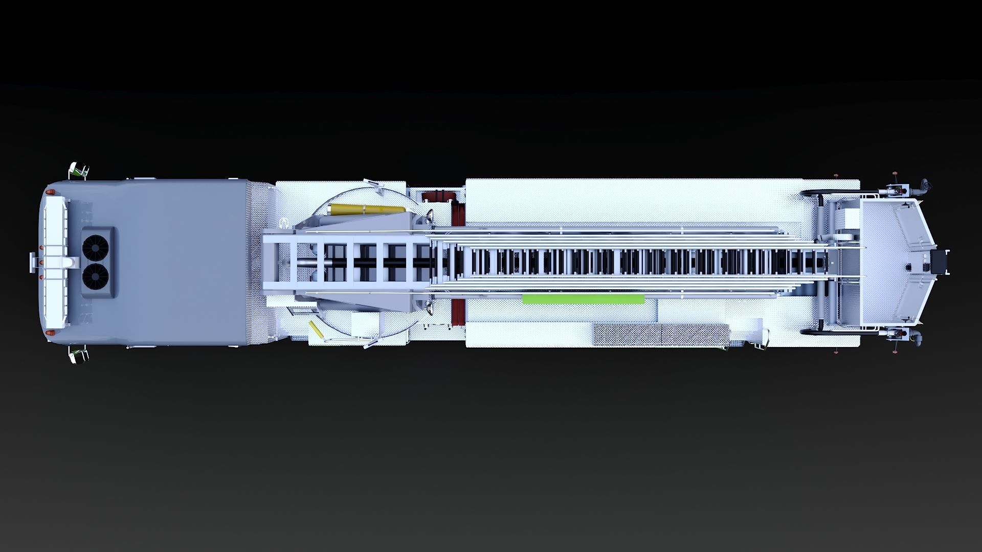 Fire Truck Aerial Platform Miame Dade Low-poly 3D model_11