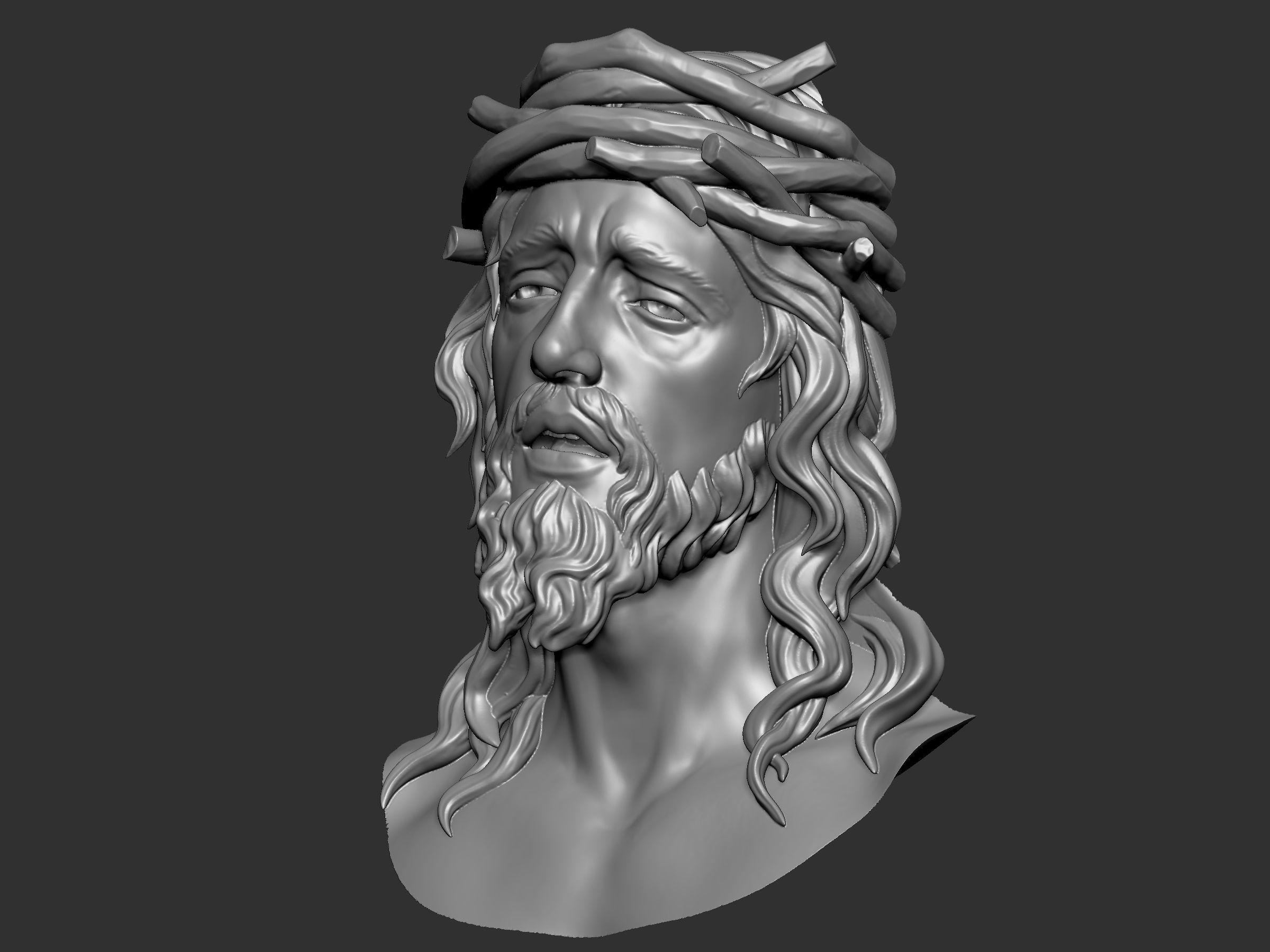 Jesus Head 3D print model 3D print model_2