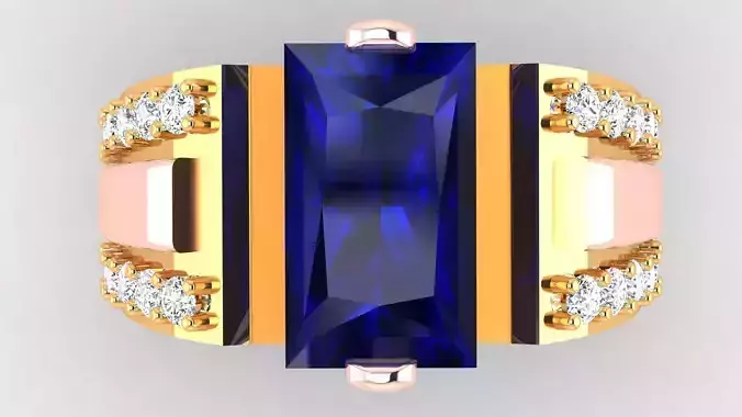 RUBY DIAMOND GENTS RING