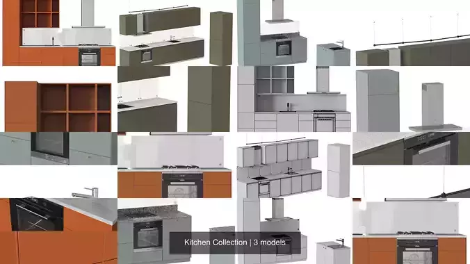 Kitchen Collection with cabinets and sink