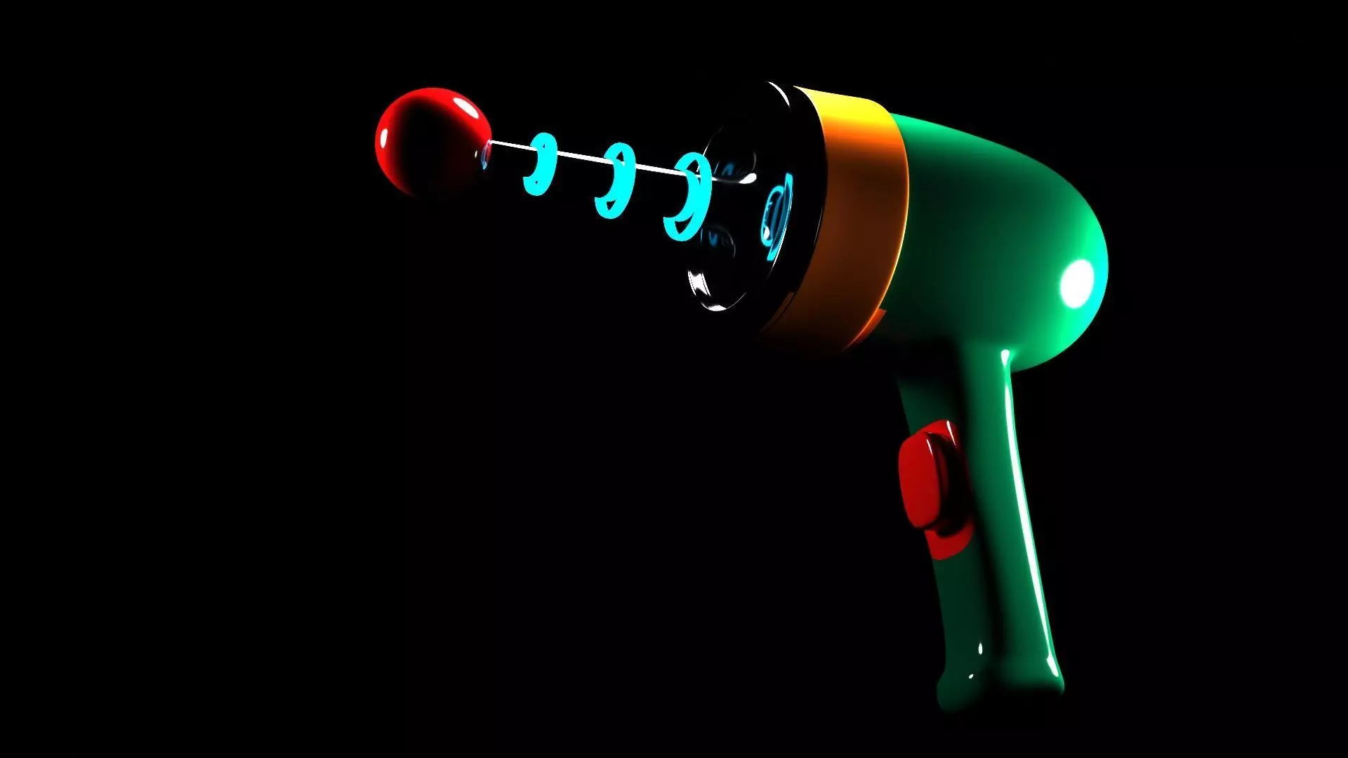 Blender Guns Low-poly 3D model_0