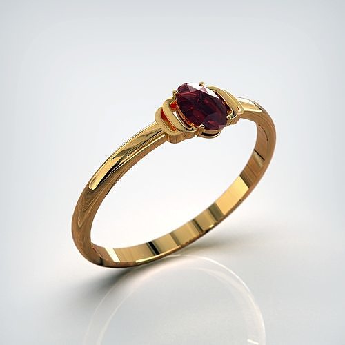Ruby Ring Free 3D model