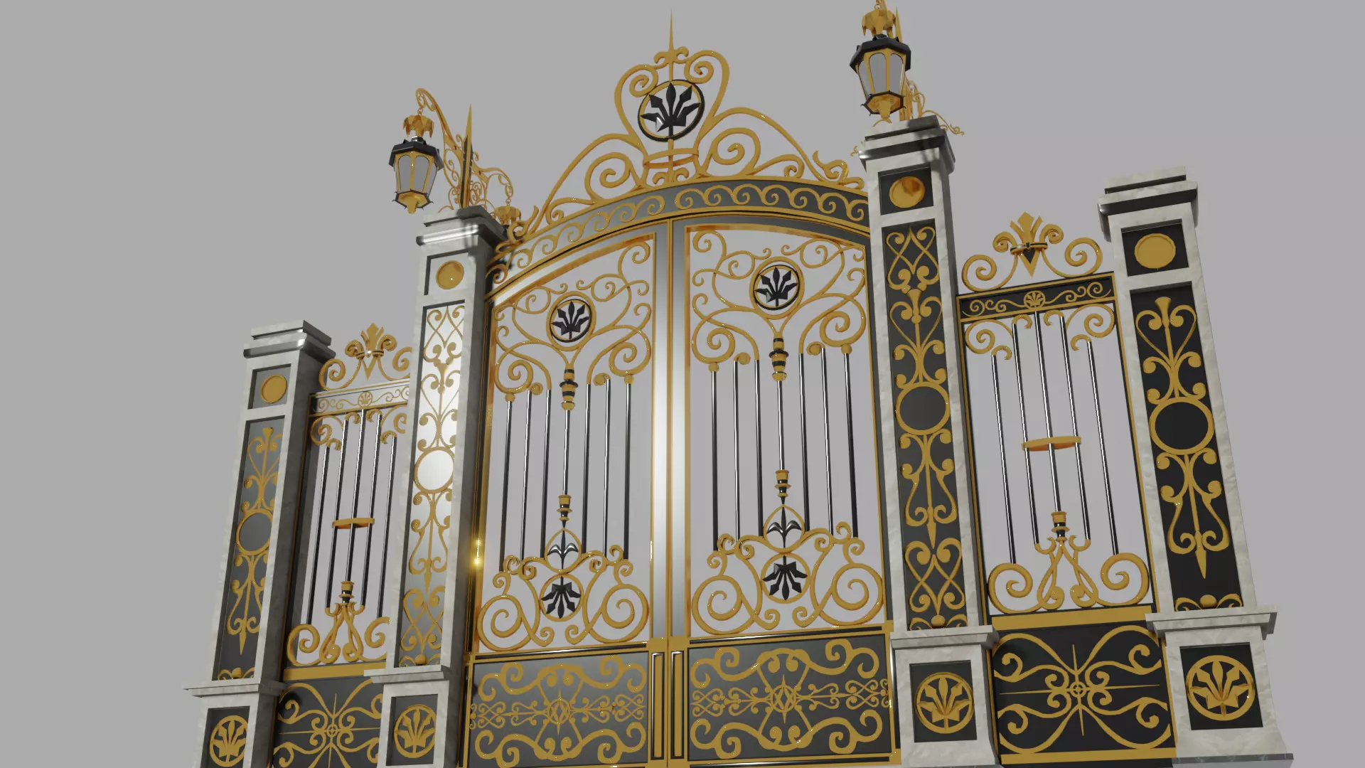 3 Gates ornate gate 3D model