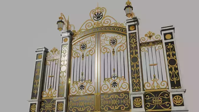 3 Gates ornate gate 3D model