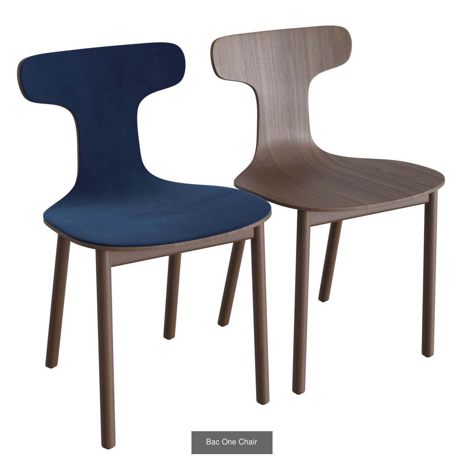 Bac Collection two chairs with upholstered seats _3