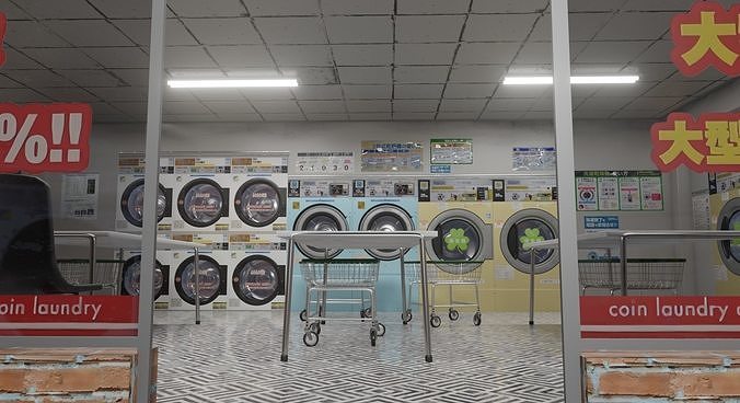 Laundry machines and appliances 3D model
