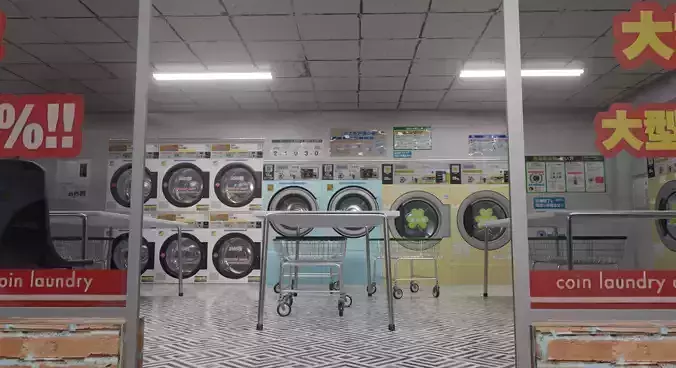 Laundry machines and appliances 3D model