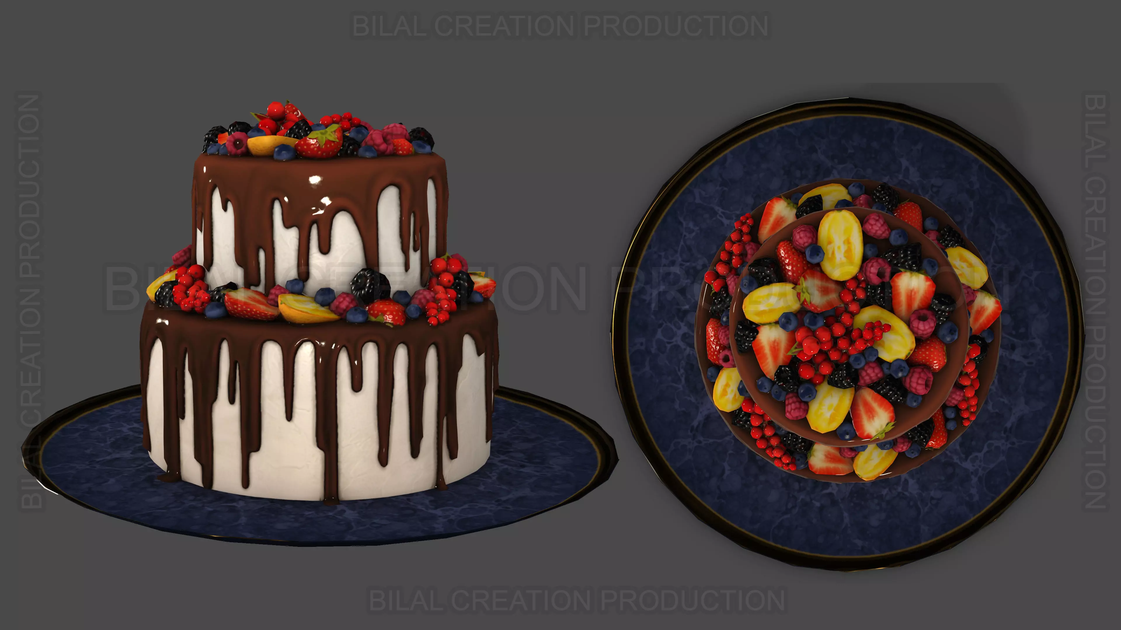 Fruit Cake 3D model_0