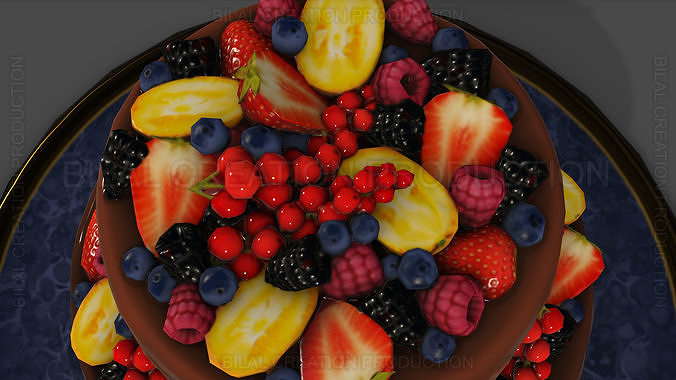 Fruit Cake 3D model 5