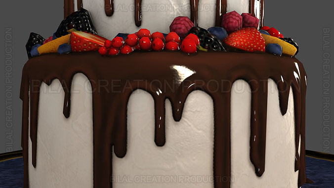 Fruit Cake 3D model 4