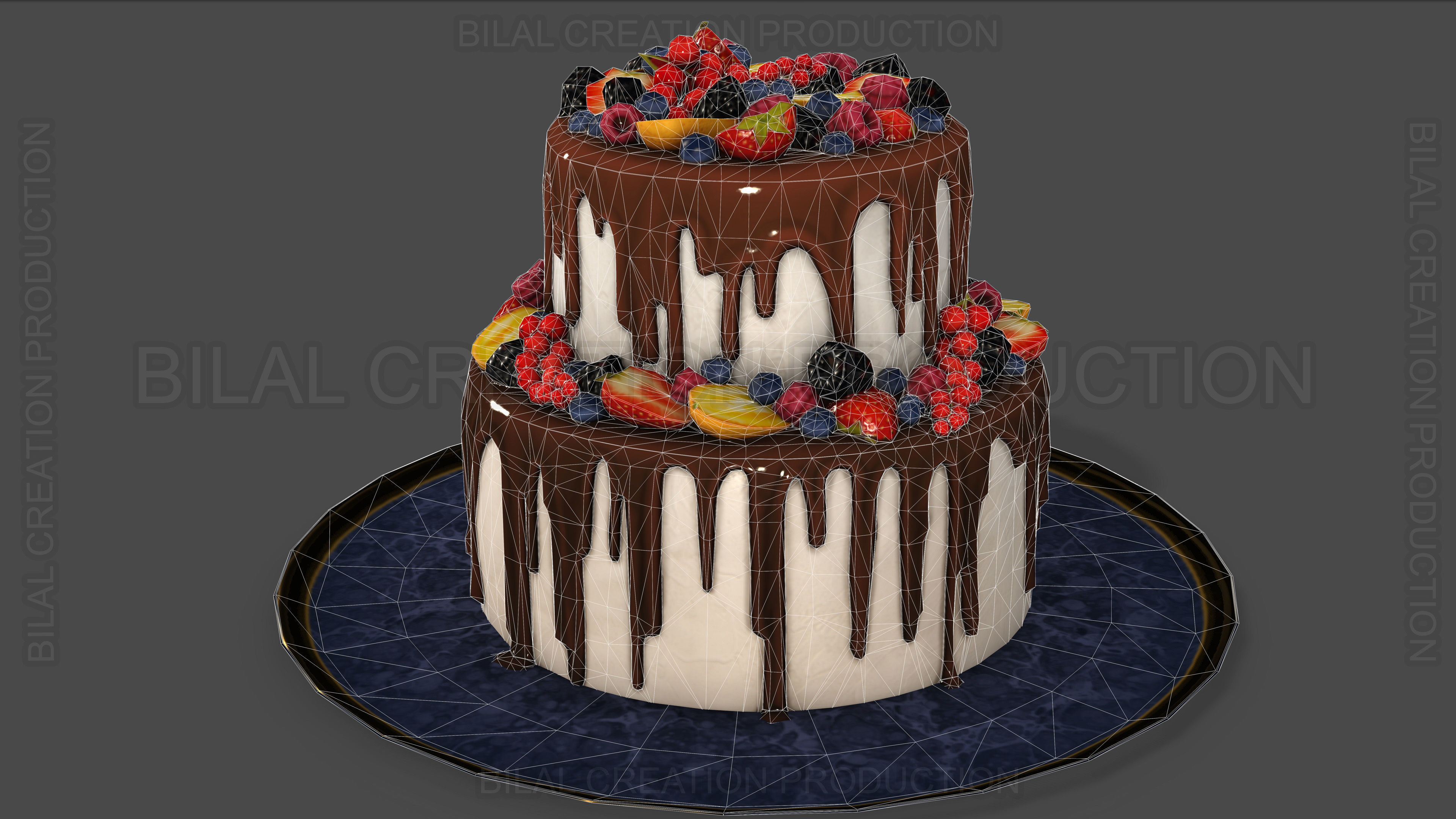 Fruit Cake 3D model_13