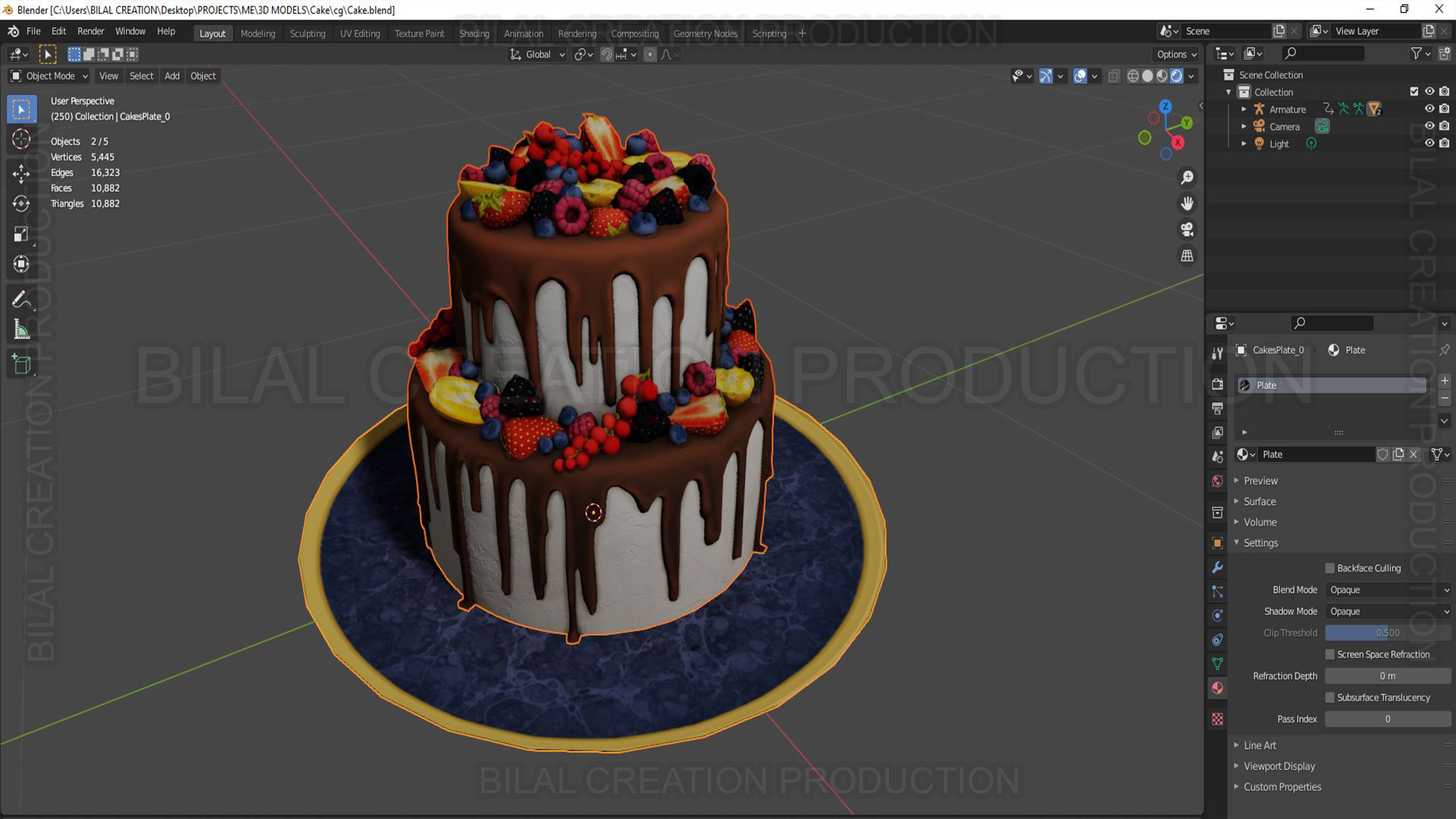 Fruit Cake 3D model_12
