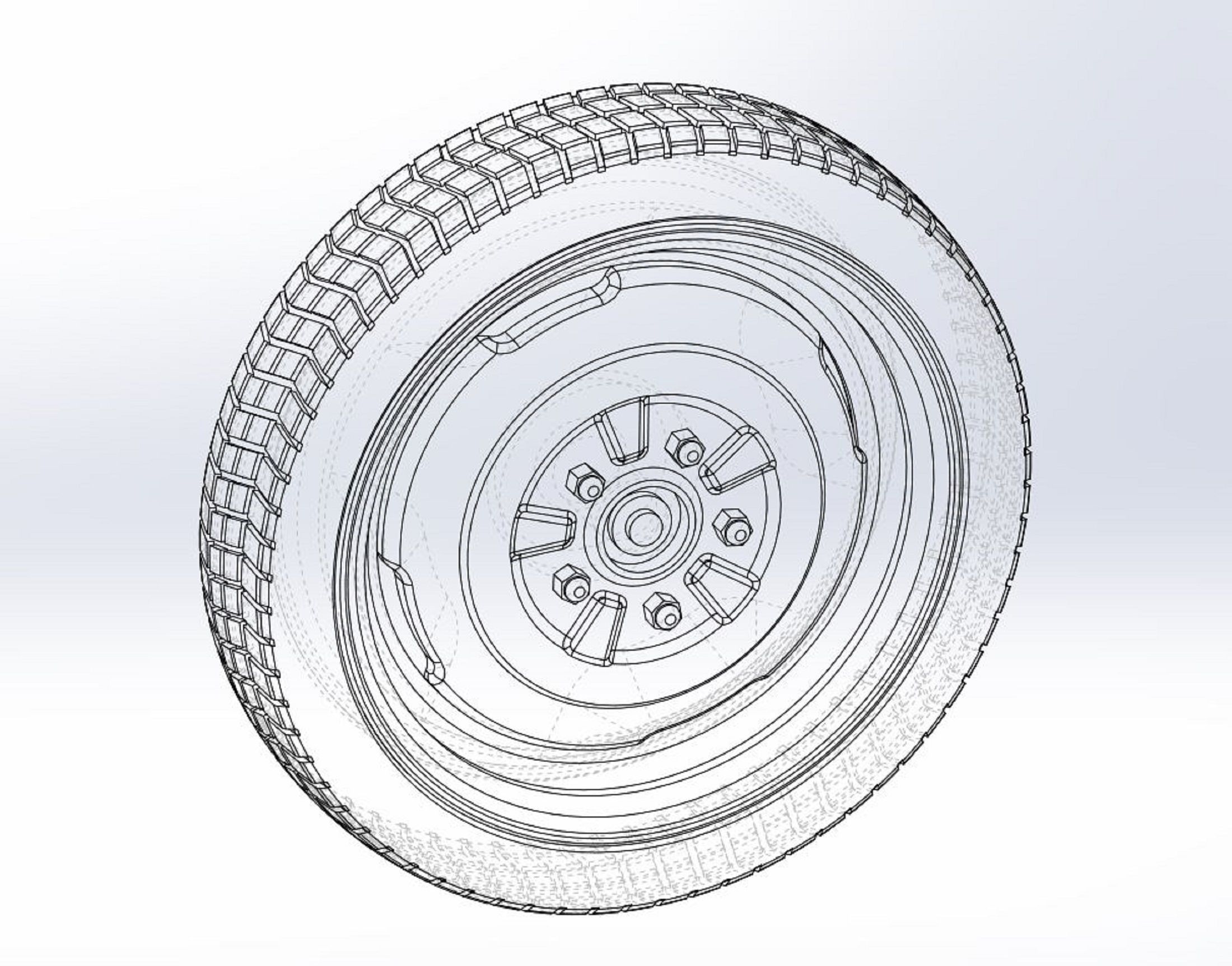 Space saver Spare wheel Scale 1 to 25 3D print model_9