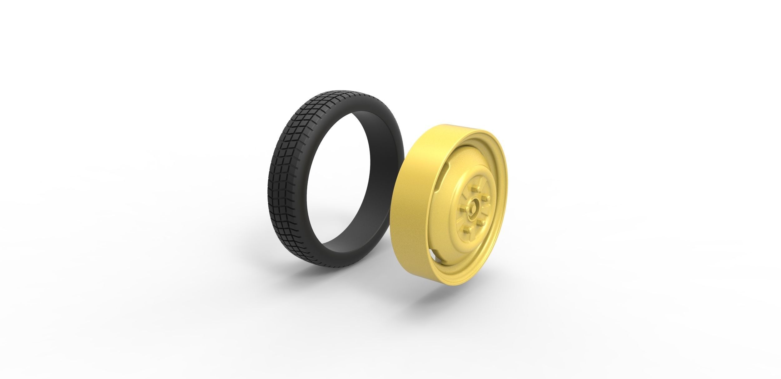 Space saver Spare wheel Scale 1 to 25 3D print model_8
