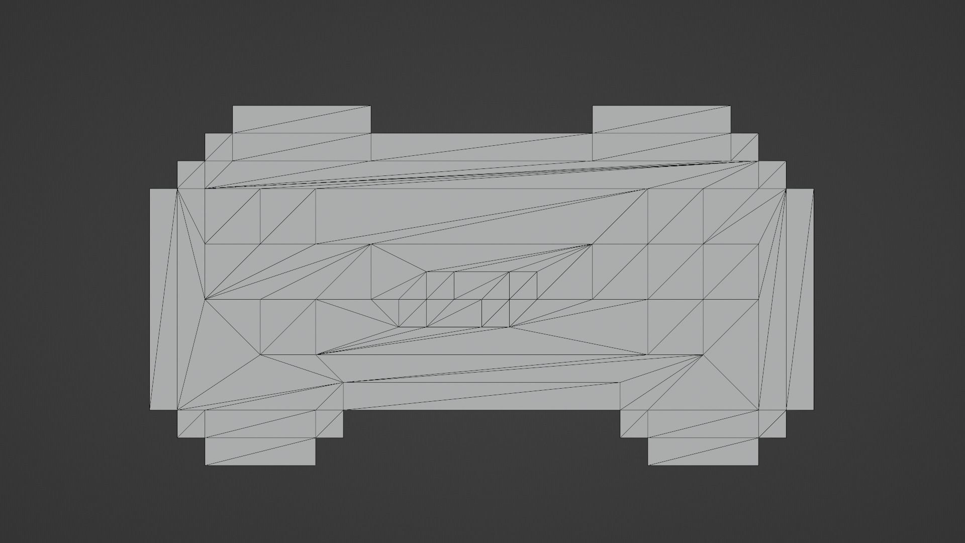 Pixel Game Controller Low-poly 3D model_13