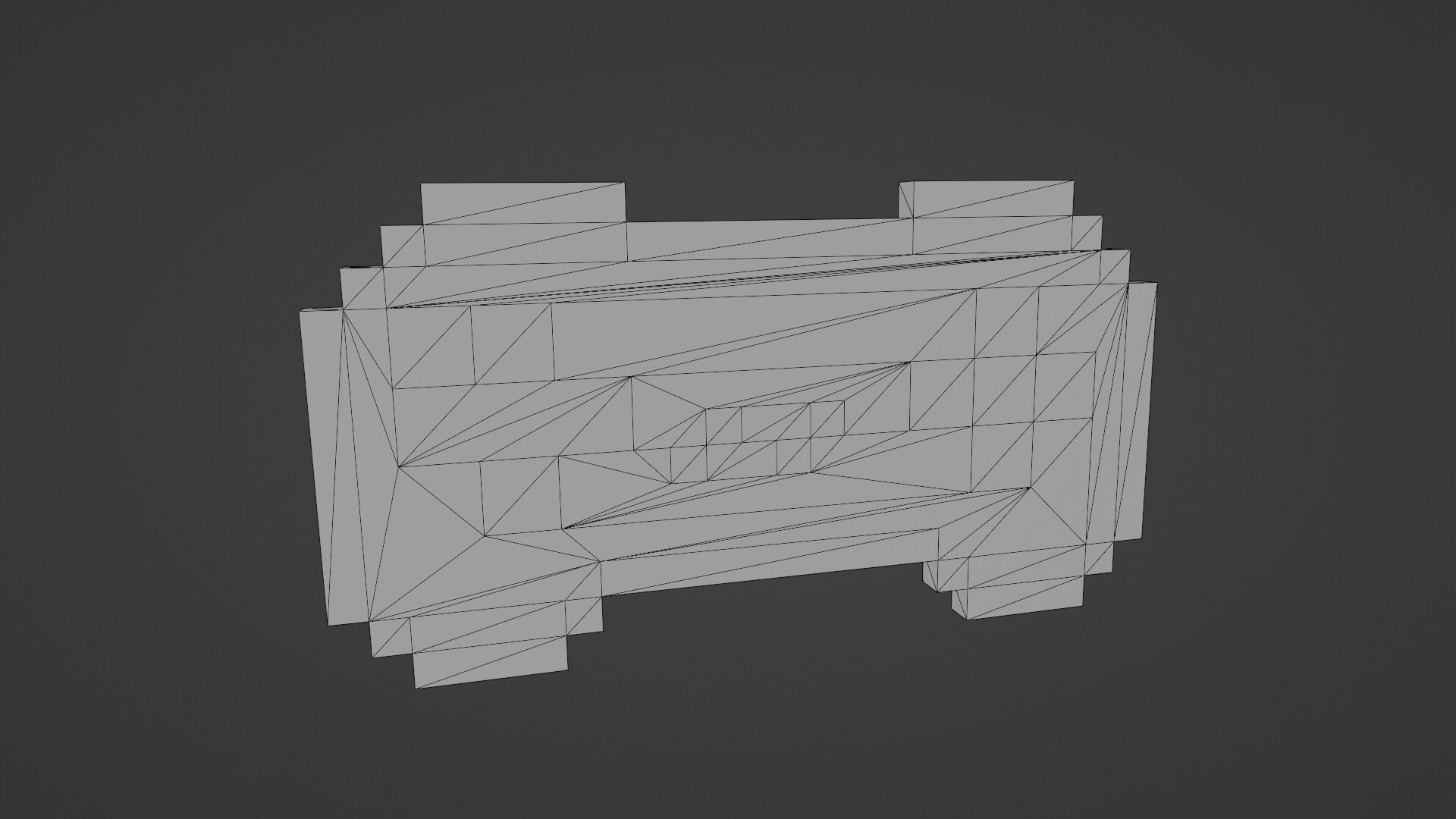 Pixel Game Controller Low-poly 3D model_12