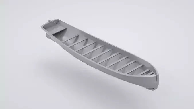 Lifeboat - Type 6 - World War 2 Warship 3D model