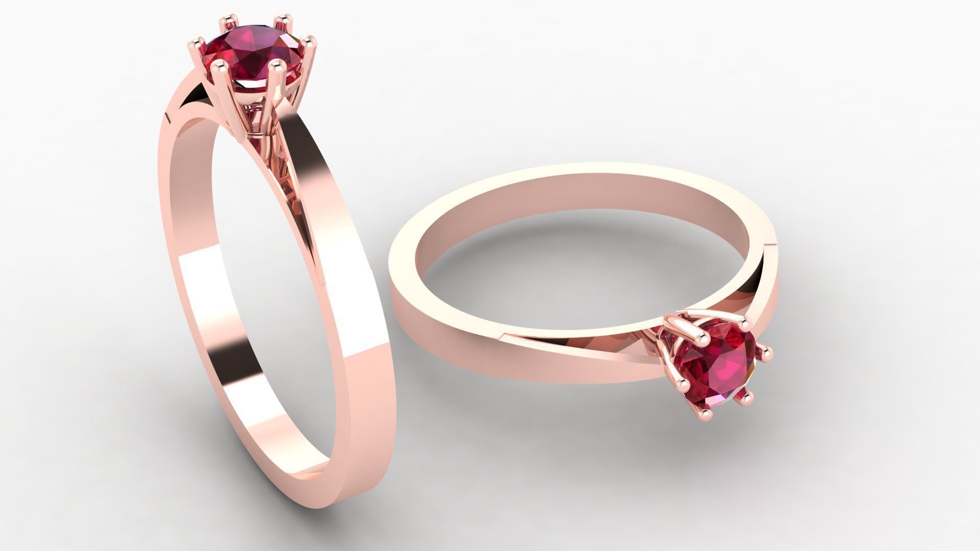 DIAMOND SOLITAIRE RING 3D print model_1