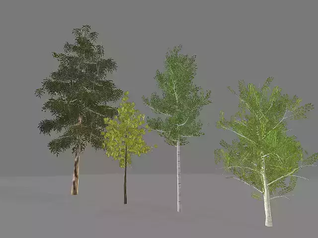 Trees lov poly mobile game Low-poly 3D model