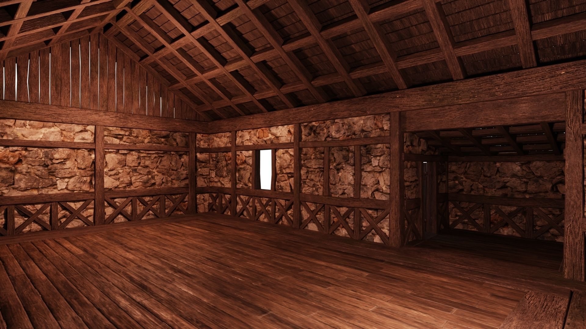 Old Medieval Building House 4K Textures GameReady 47 Low-poly 3D model_4