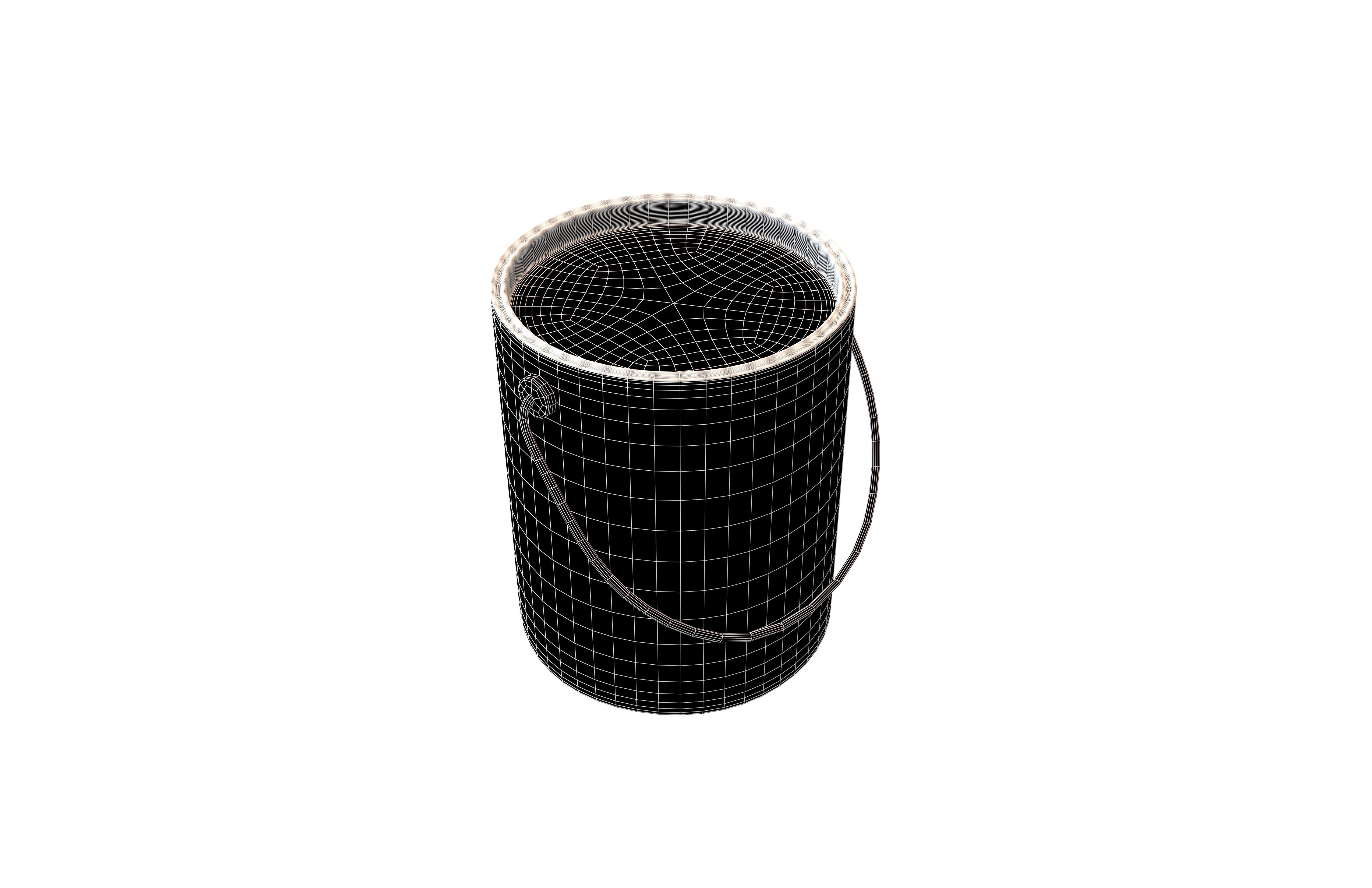 Paint Bucket v1 003 Low-poly 3D model_6