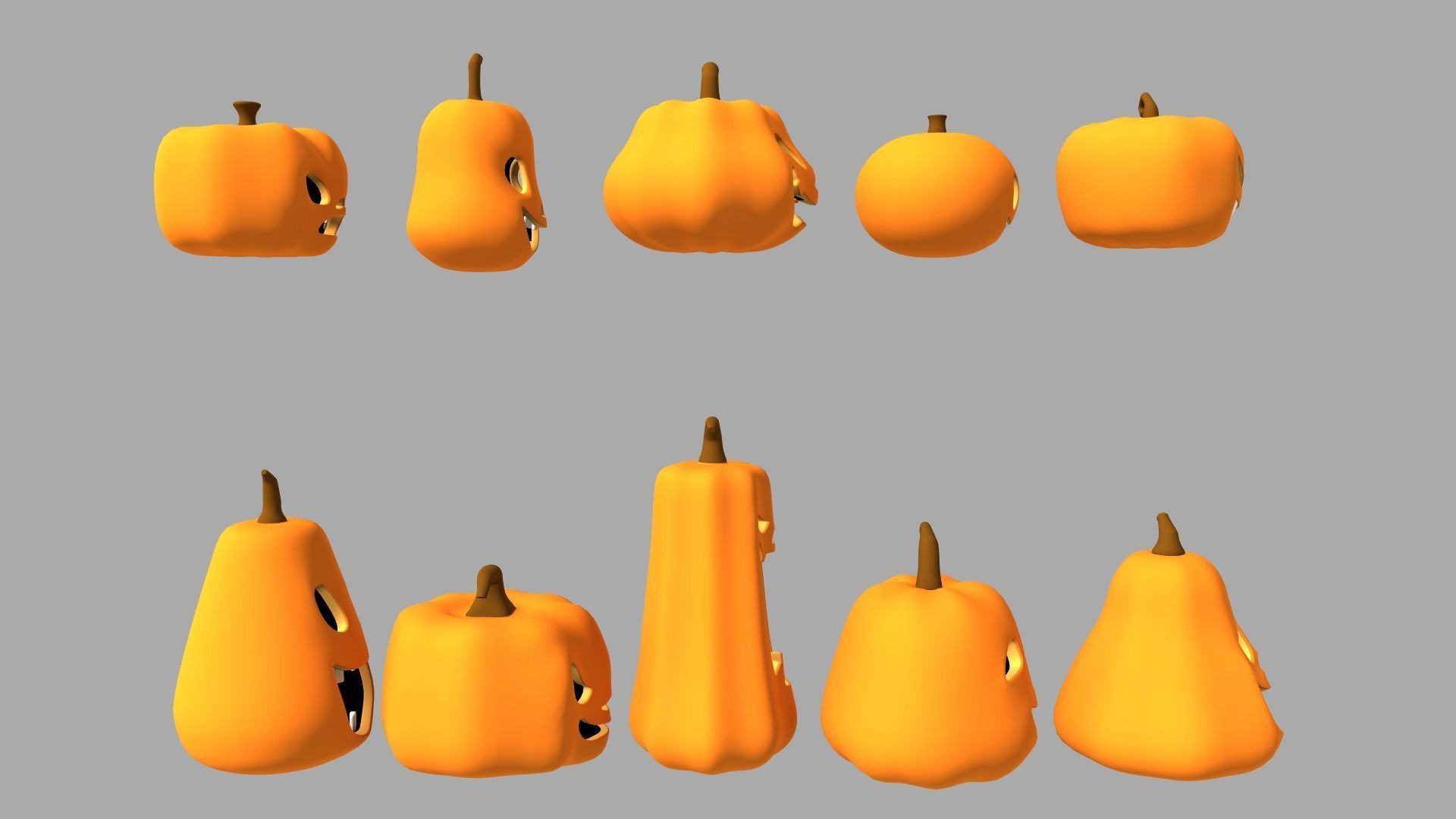 Halloween Pumpkin 3D model_6