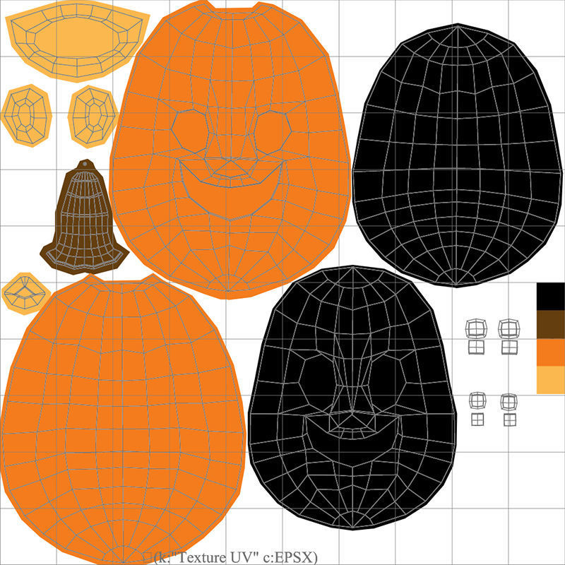 Halloween Pumpkin 3D model_10