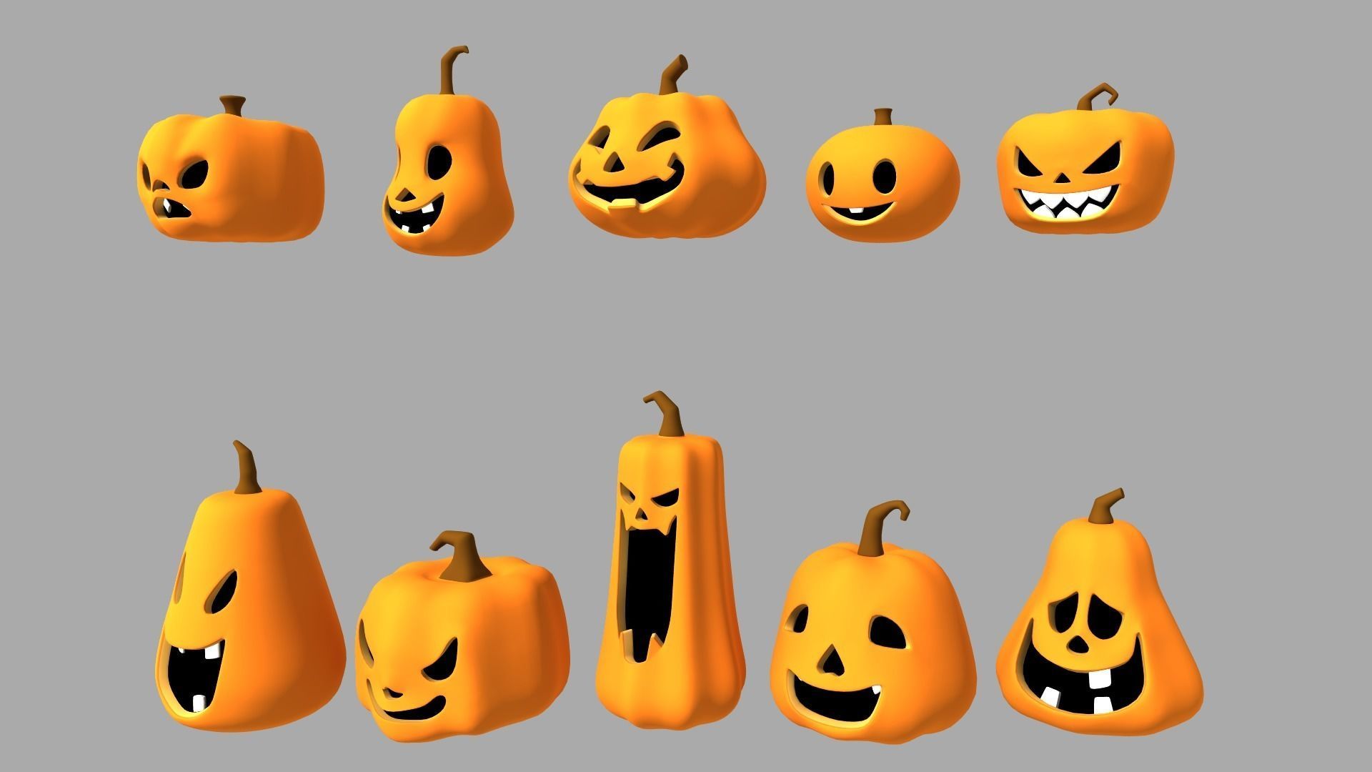 Halloween Pumpkin 3D model_8