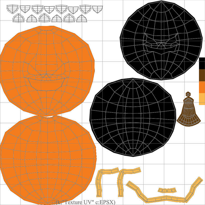Halloween Pumpkin 3D model_11
