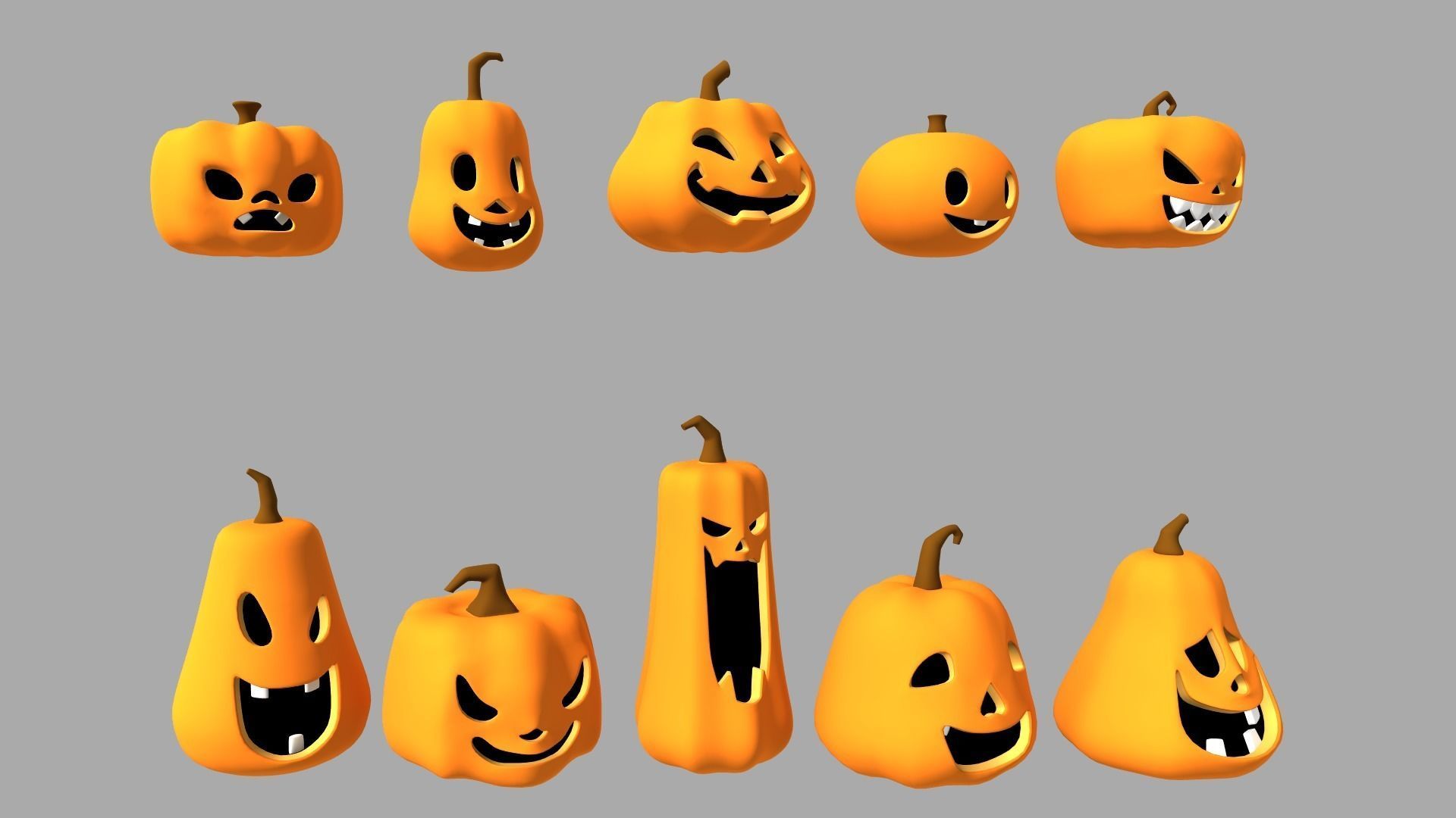 Halloween Pumpkin 3D model_5